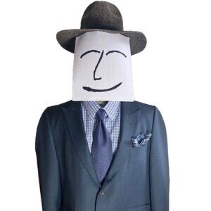 Bindle & Keep Bespoke 2-Piece Suit Steel Blue LGBTQ *Read for Size*